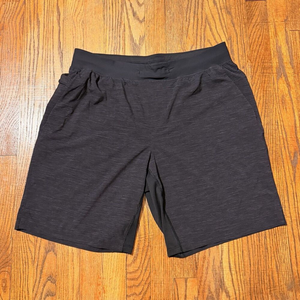 Lululemon T.H.E. Shorts Men XL Black 9" Linerless Stretch Training Performance